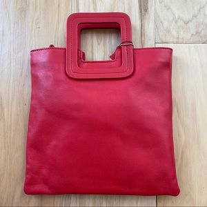 NWT TMRW Studio Red Mateo Leather Clutch